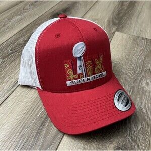 Super Bowl LIX Red/White Trucker Hat Adjustable One Size NEW